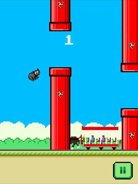Изображение игры: Flappy Manx Cat
