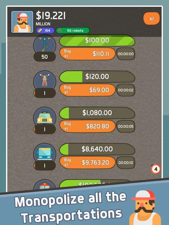 Изображение игры: Idle Taxi Capitalist Tycoon