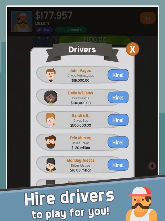 Изображение игры: Idle Taxi Capitalist Tycoon