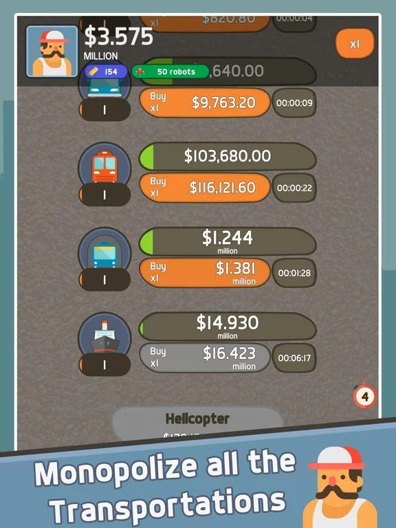 Изображение игры: Idle Taxi Capitalist Tycoon