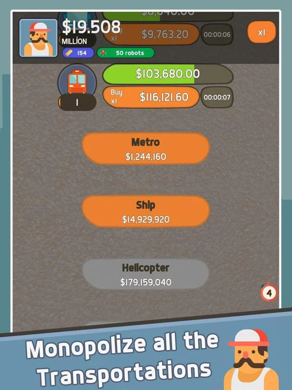 Изображение игры: Idle Taxi Capitalist Tycoon
