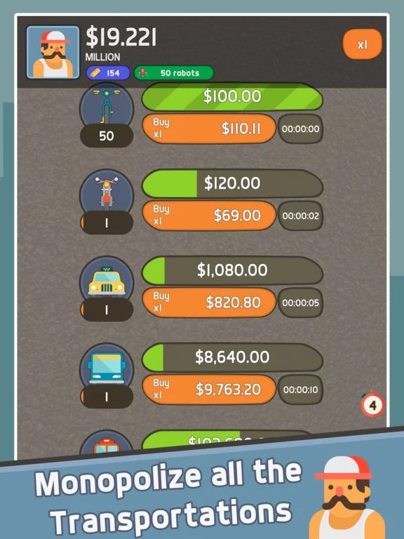 Изображение игры: Idle Taxi Capitalist Tycoon