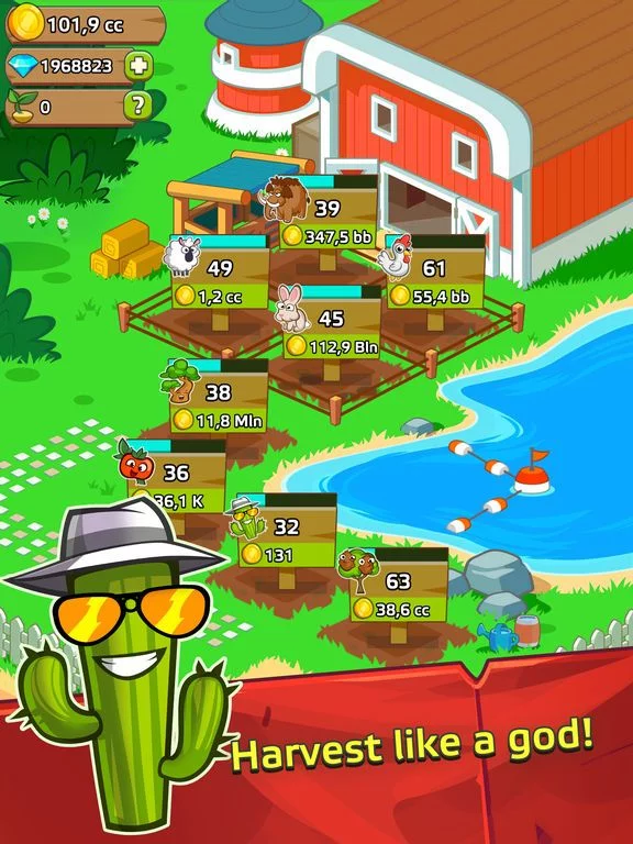 Изображение игры: Farm and Click - Idle Farming