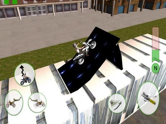 Изображение игры: Rooftop Bike Crazy Top