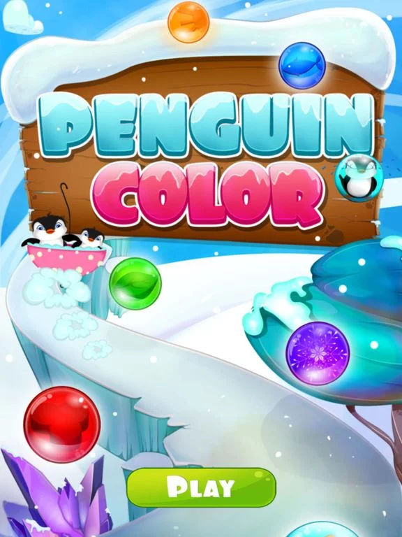 Изображение игры: Penguin Color Bubble Pop
