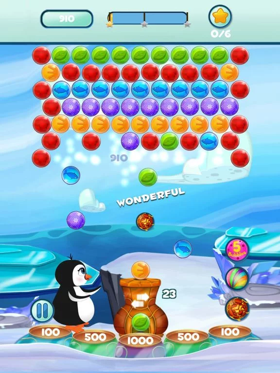 Изображение игры: Penguin Color Bubble Pop