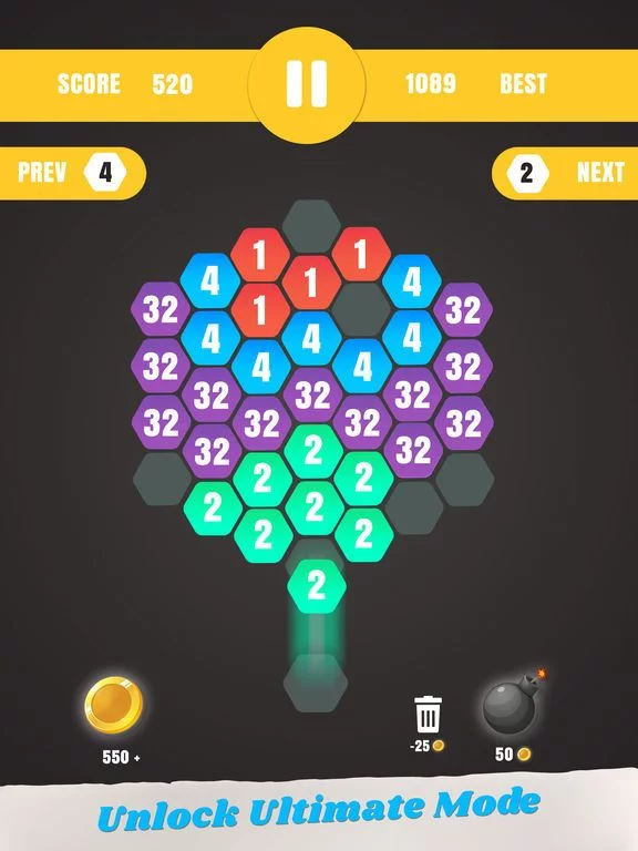 Изображение игры: Hex Merge -Fuse & Lapse it up
