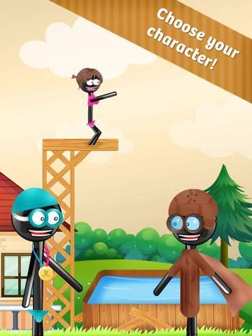 Изображение игры: Stickman High Diving PRO - Touch, Jump & Flip!