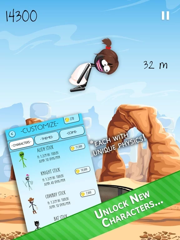 Изображение игры: Stickman Trampoline PRO - Extreme Flip Action!