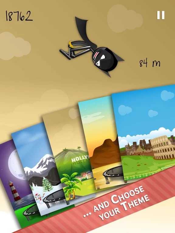 Изображение игры: Stickman Trampoline PRO - Extreme Flip Action!