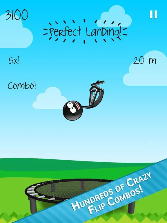 Изображение игры: Stickman Trampoline PRO - Extreme Flip Action!