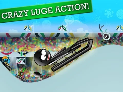 Изображение игры: Stickman Luge - Winter Games!
