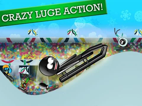 Изображение игры: Stickman Luge - Winter Games!