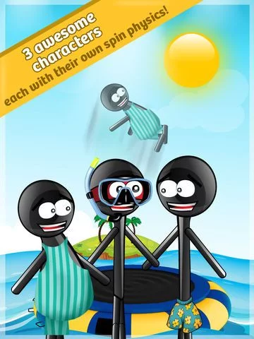 Изображение игры: Stickman Water Trampoline FREE - Flipping Summer!