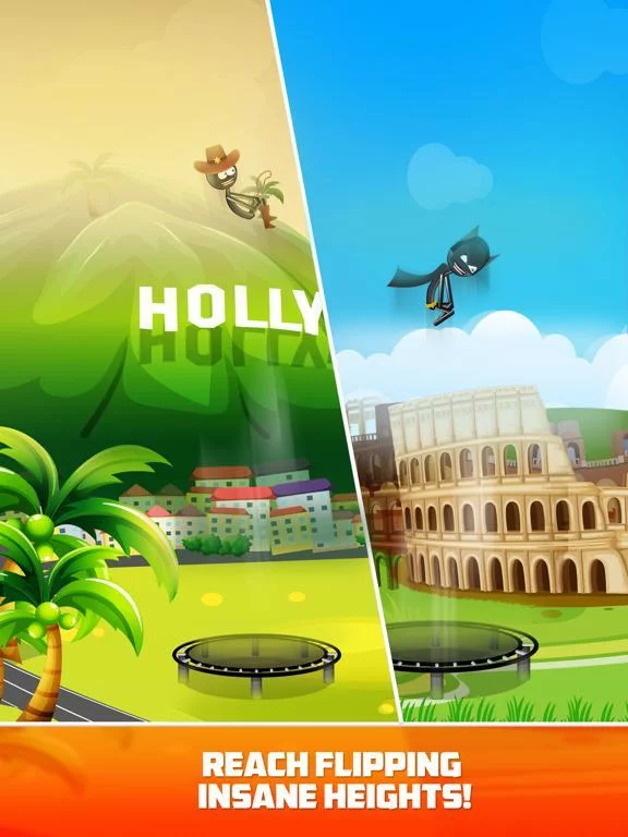 Изображение игры: Stickman Trampoline