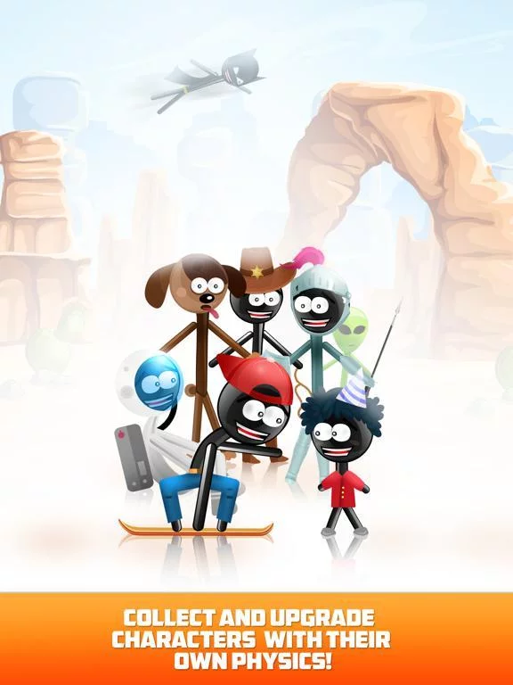 Изображение игры: Stickman Trampoline