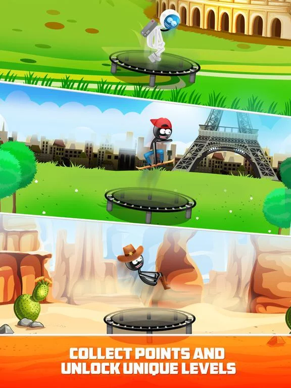 Изображение игры: Stickman Trampoline