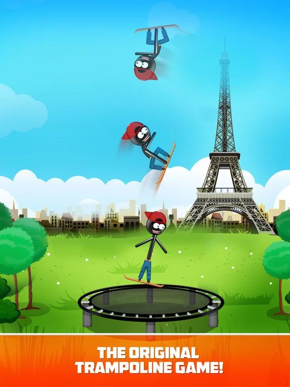 Изображение игры: Stickman Trampoline