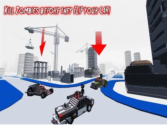 Изображение игры: Stickman Car: Zombie Shooting