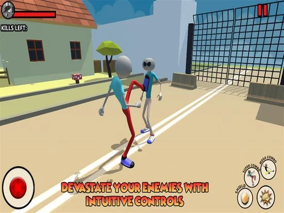 Изображение игры: Stickman City: Angry Fighting