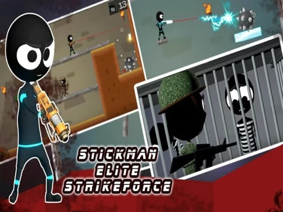 Изображение игры: Stickman Shooter Elite Strike