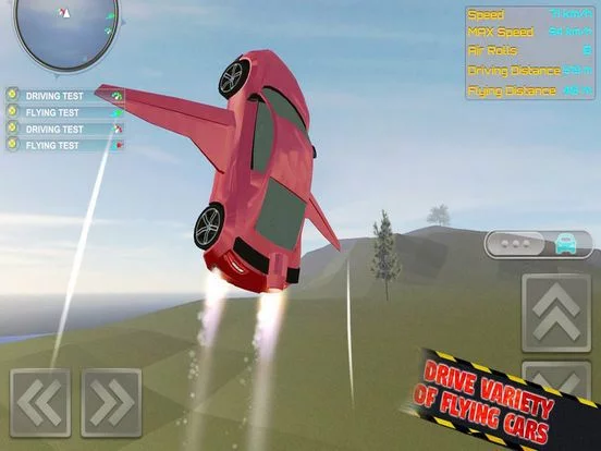 Изображение игры: Fast Car Flying Sim 3D