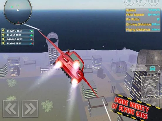 Изображение игры: Fast Car Flying Sim 3D