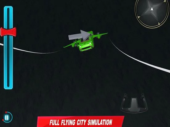 Изображение игры: Night Sky Flying Car 3D