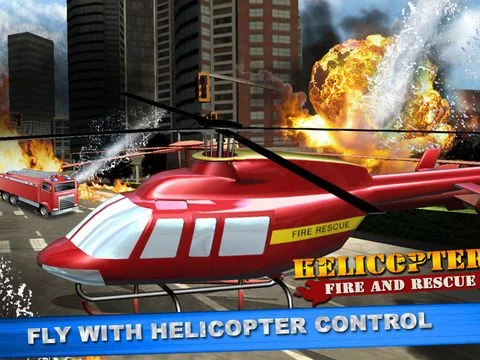 Изображение игры: Helicopter Fire Rescue Simulator