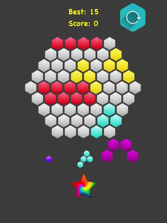 Изображение игры: Hexagonal Merge..
