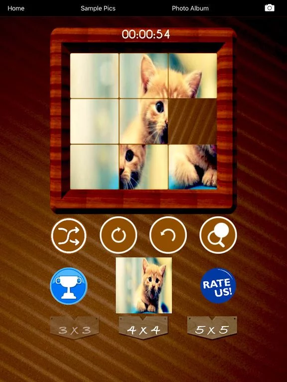 Изображение игры: Sliding puzzle tiles Premium