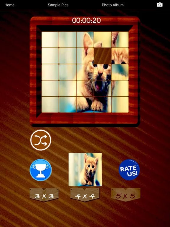 Изображение игры: Sliding puzzle tiles Premium