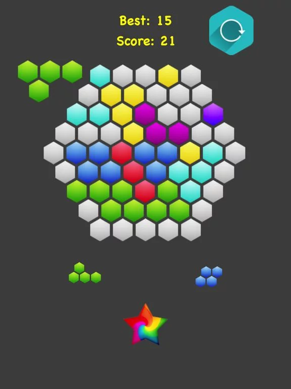 Изображение игры: Hexagonal Merge..