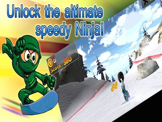 Изображение игры: Super ninja snowboard 2016: new free Snowboarding running & jumping game For Family Adult’s & Boy’s & Girl’s & Kid’s ninja Challenge