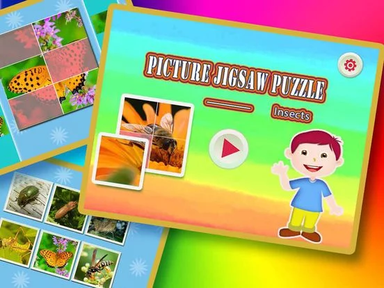 Изображение игры: ABC Picture Jigsaw Puzzles - Insects