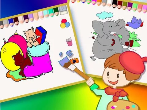 Изображение игры: Colouring Book 22 - Making the cartoon animal colorful
