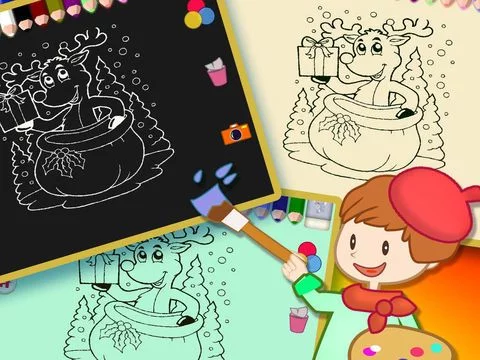 Изображение игры: Colouring Book 22 - Making the cartoon animal colorful