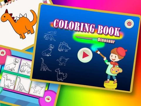 Изображение игры: Colouring Book 7 - Painting for the dinosaurs to make your baby happy
