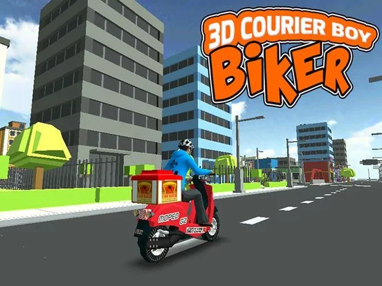 Изображение игры: 3D Courier Boy Biker