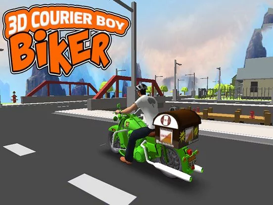 Изображение игры: 3D Courier Boy Biker