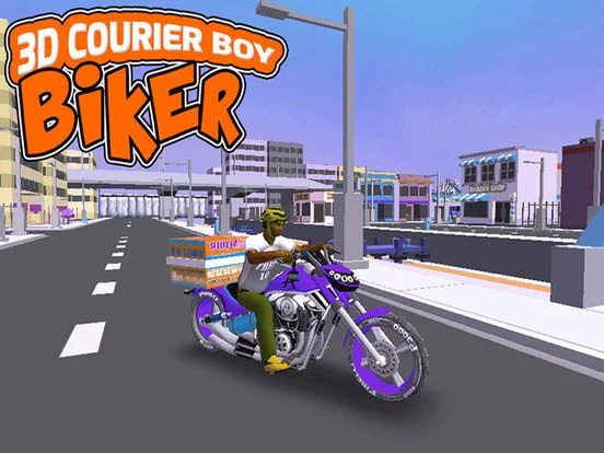 Изображение игры: 3D Courier Boy Biker