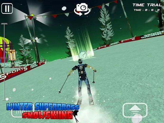 Изображение игры: Winter Super Cross SnowSkiing - Free 3D Snow Water Racing Madness Game