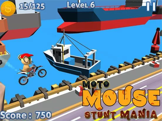 Изображение игры: MOTO MOUSE STUNT MANIA - DIRT BIK RACING GAME