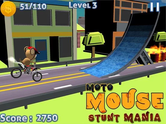 Изображение игры: MOTO MOUSE STUNT MANIA - DIRT BIK RACING GAME
