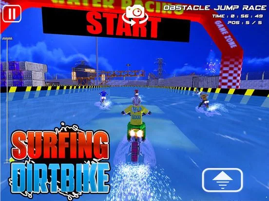 Изображение игры: Surfing Dirt Bike - Dirt Bike Jetski Racing Games