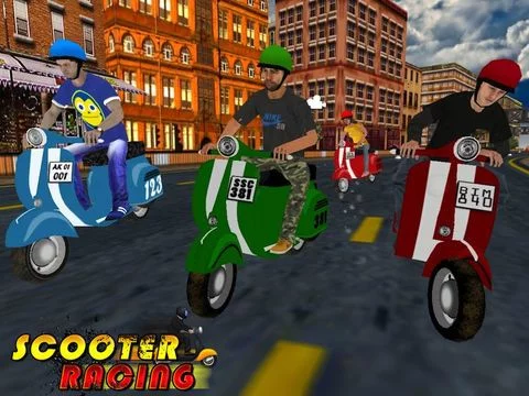 Изображение игры: Scooter Racing ( 3D Bike Racing Games )