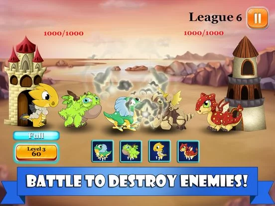 Изображение игры: Dragon War: Dragons Fighting & Battle game