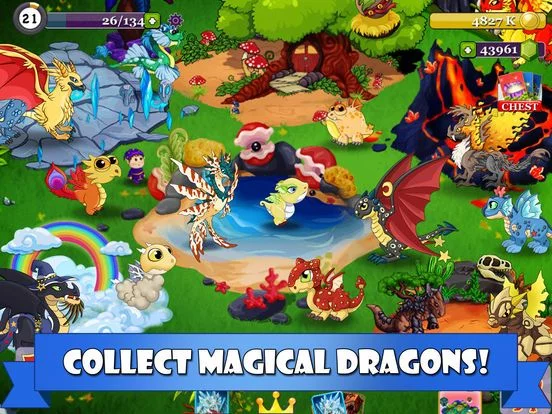 Изображение игры: Dragon War: Dragons Fighting & Battle game