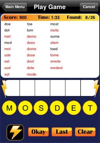 Изображение игры: Word Zapper Lite