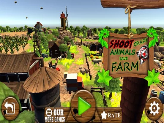 Изображение игры: Shoot Crazy Animals Save Farm